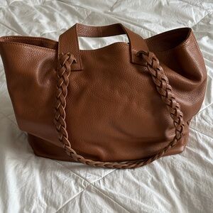 Vera Pelle Rich Brown Leather Tote